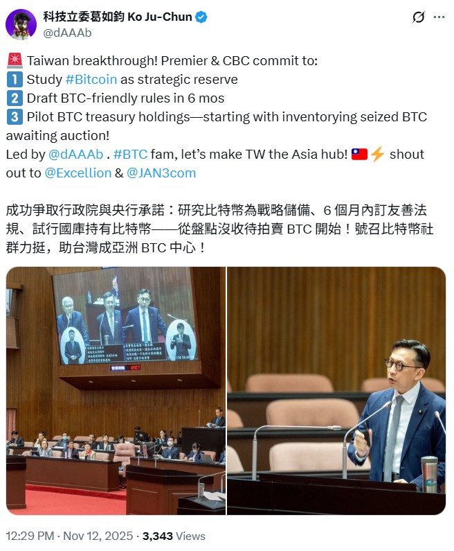 Ko Ju-chun Bitcoin Taiwan