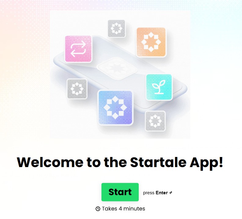 Startale App early access welcome page.